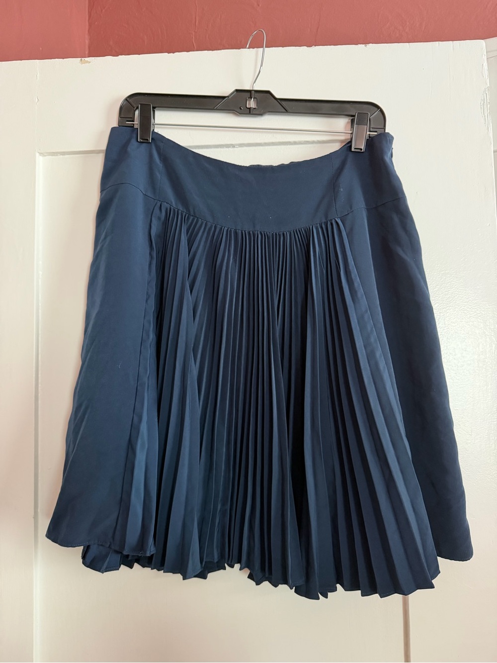 Nanette Lepore Women’s Pleated Navy Skirt - Classic A-Line Design